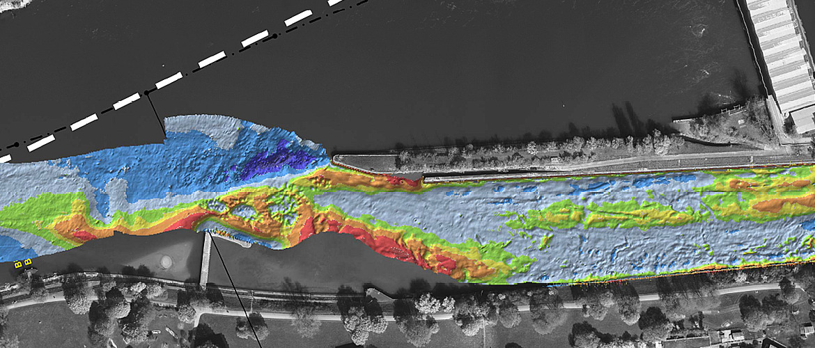 Ground extraction from bathymetric point cloud data (multibeam echosounder)