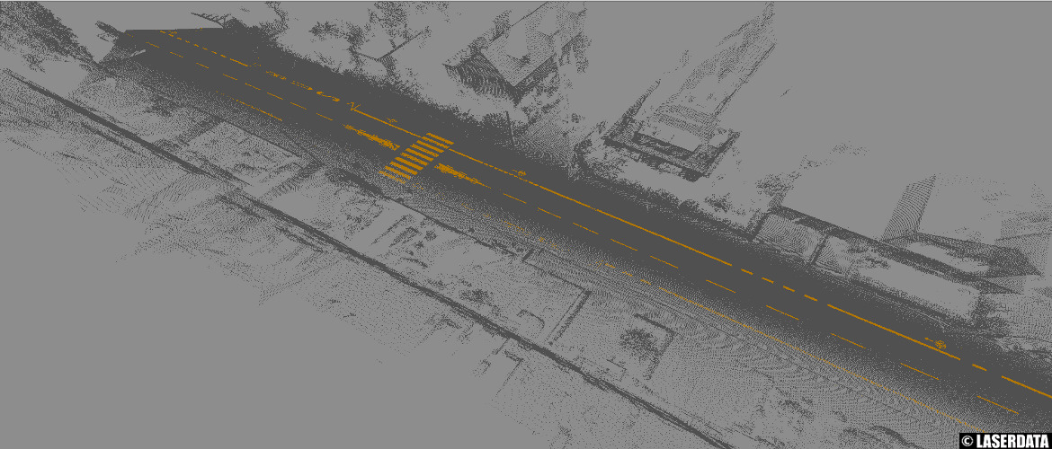 Extraction of road markings from MLS point cloud data